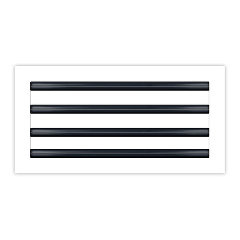 BUILDMART - 16x8 White Modern AC Vent Cover - Decorative Air Vent - Standard Linear Slot Diffuser - Register Grille for Ceiling, Walls & Floors - Texas Buildmart