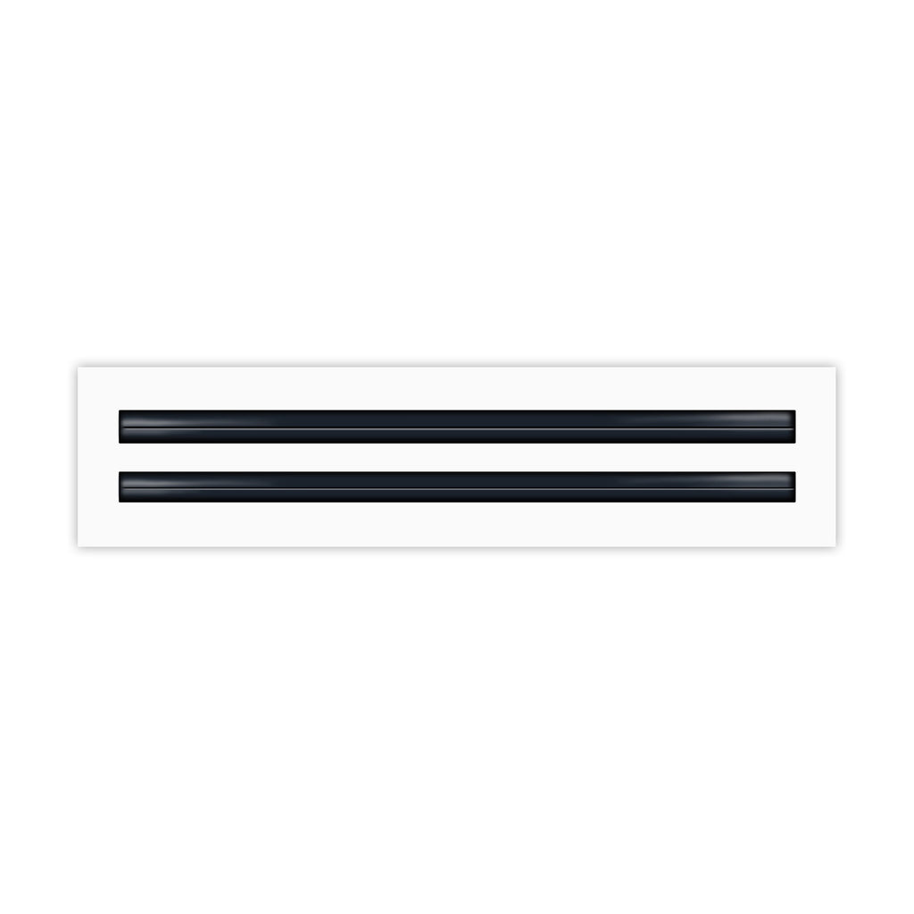 Two Slot Linear Diffuser BUILDMART - 18 Inch Linear Slot Diffuser - (2 Slot) Double Slot - White ...