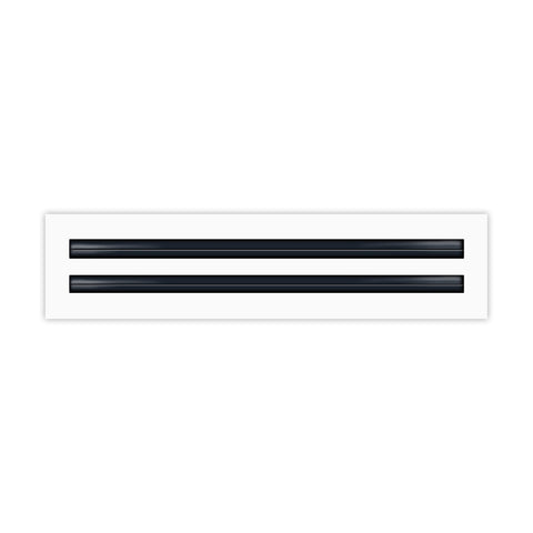 Two Slot Linear Diffuser 2 Slot - Double Slot - Linear Slot Diffusers - White