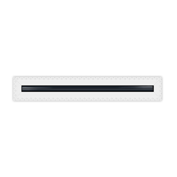 BUILDMART - 18" MUD-IN Linear Slot Diffuser - 1 Slot - Air Vent Cover - Drywall MUD IN White Air Vent - MUD Linear Slot Diffuser - Register Grille for Ceiling and Walls - Texas Buildmart