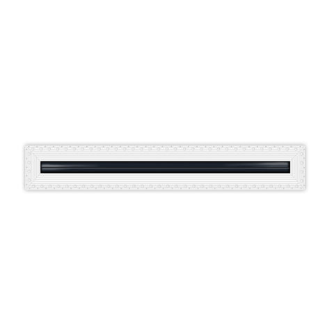 BUILDMART - 18" Linear Slot Diffuser - 1 Slot - MUD-IN Air Vent Cover - Drywall MUD IN White Air Vent - MUD Linear Slot Diffuser - Register Grille for Ceiling and Walls - Texas Buildmart