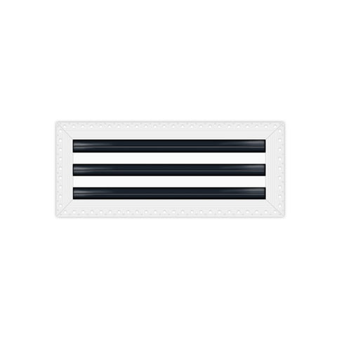 BUILDMART - 18" Linear Slot Diffuser - 3 Slot - MUD-IN Air Vent Cover - Drywall MUD IN White Air Vent - MUD Linear Slot Diffuser - Register Grille for Ceiling and Walls - Texas Buildmart