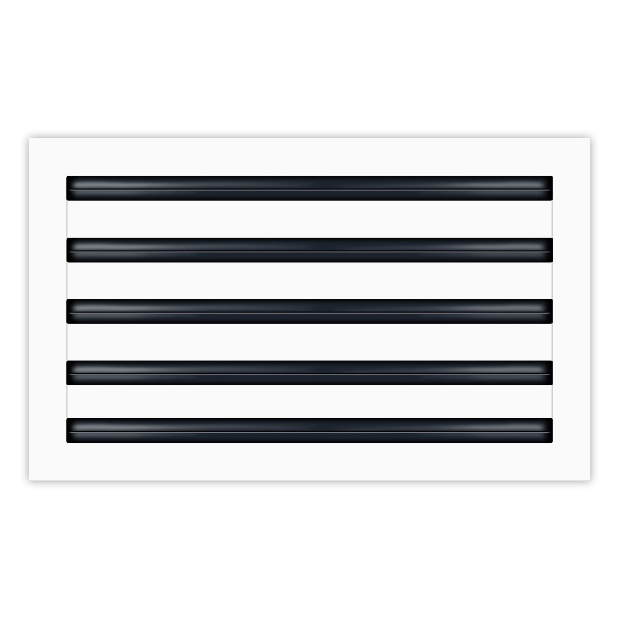 Front of 18x10 Modern Air Vent Cover White - 18x10 Standard Linear Slot Diffuser White - Texas Buildmart