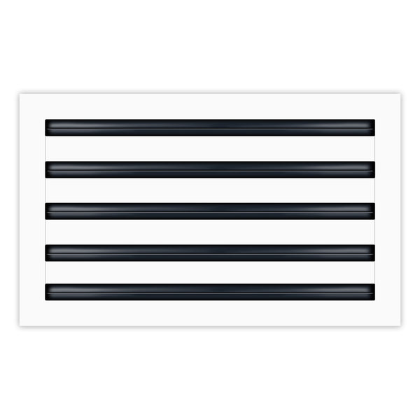 Front of 18x10 Modern Air Vent Cover White - 18x10 Standard Linear Slot Diffuser White - Texas Buildmart