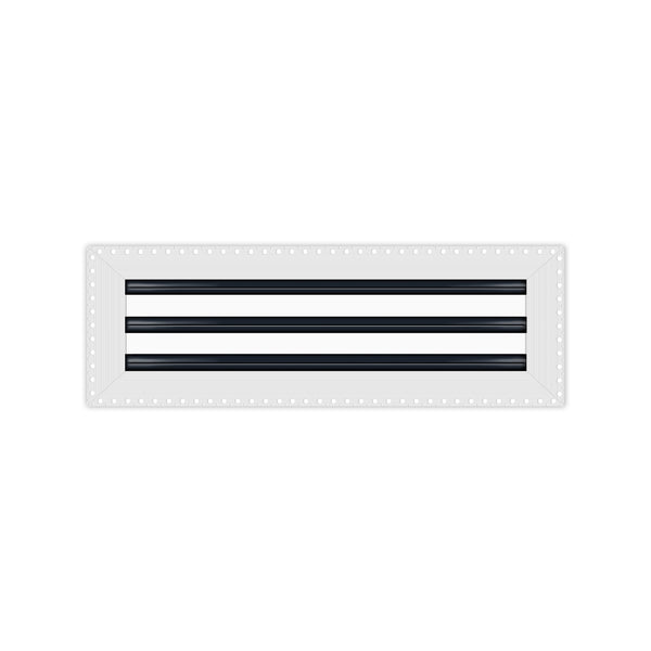 BUILDMART - 18x6 MUD-IN Air Vent Cover - Drywall MUD IN White Air Vent - MUD Linear Slot Diffuser - Register Grille for Ceiling and Walls - Texas Buildmart