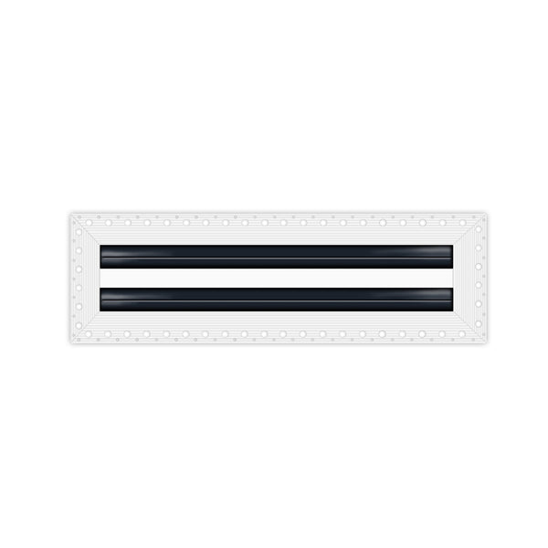 BUILDMART - 18-Inch MUD-IN Linear Slot Diffuser - 2 Slot - Air Vent Cover - Drywall MUD IN White Air Vent - MUD Linear Slot Diffuser - Register Grille for Ceiling and Walls - Texas Buildmart