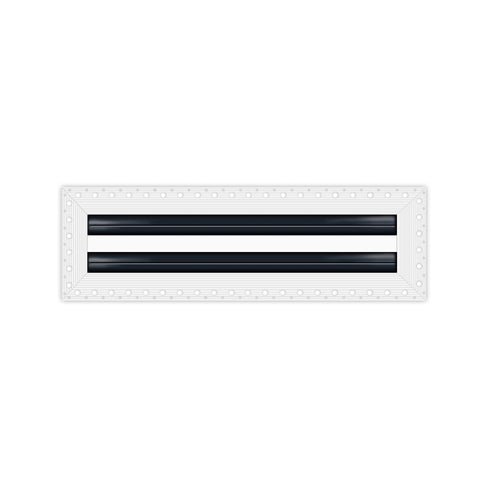 BUILDMART - 18" MUD-IN Linear Slot Diffuser - 2 Slot - Air Vent Cover - Drywall MUD IN White Air Vent - MUD Linear Slot Diffuser - Register Grille for Ceiling and Walls - Texas Buildmart