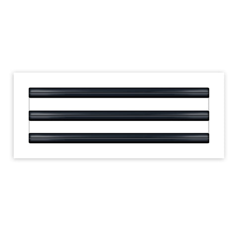 BUILDMART - 18x6 White Modern AC Vent Cover - Decorative Air Vent - Standard Linear Slot Diffuser - Register Grille for Ceiling, Walls & Floors - Texas Buildmart