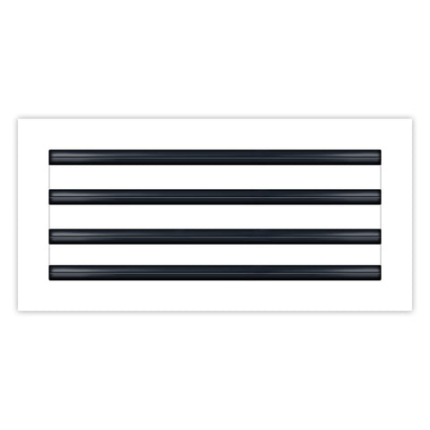 BUILDMART - 18x8 White Modern AC Vent Cover - Decorative Air Vent - Standard Linear Slot Diffuser - Register Grille for Ceiling, Walls & Floors - Texas Buildmart