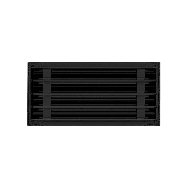 Back of 18x8 Modern Air Vent Cover Black - 18x8 Standard Linear Slot Diffuser Black - Texas Buildmart