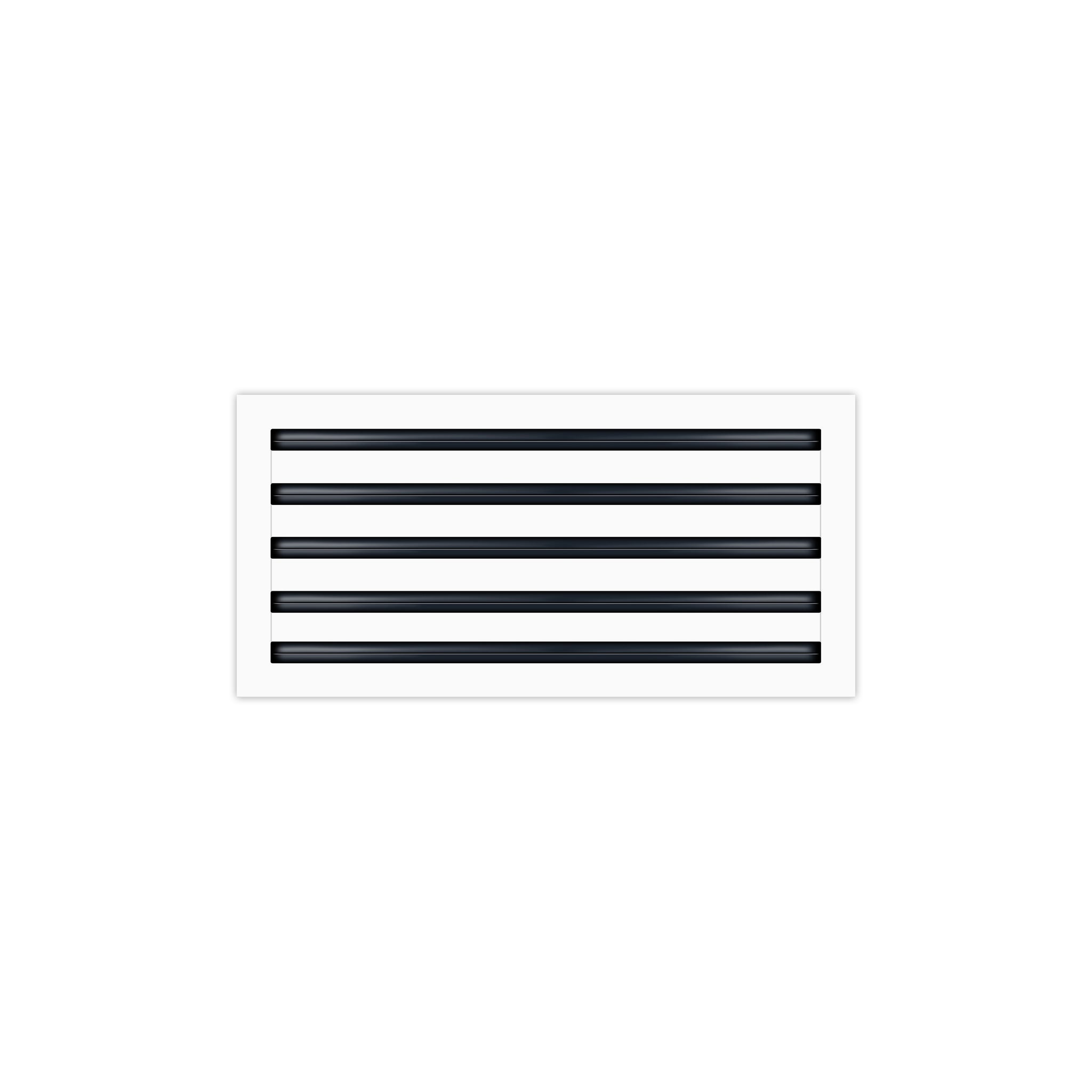 Front of 20x10 Modern Air Vent Cover White - 20x10 Standard Linear Slot Diffuser White - Texas Buildmart