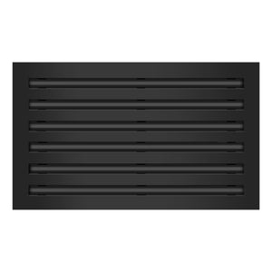 Front View of 20x12 Modern Air Vent Cover Black - 20x12 Standard Linear Slot Diffuser Black - Texas Buildmart