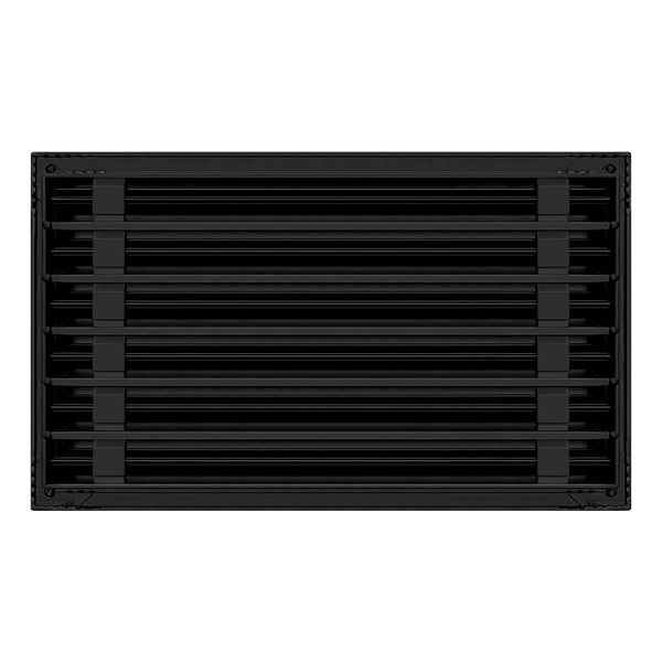 Back of 20x12 Modern Air Vent Cover Black - 20x12 Standard Linear Slot Diffuser Black - Texas Buildmart