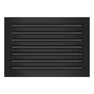 Front View of 20x14 Modern Air Vent Cover Black - 20x14 Standard Linear Slot Diffuser Black - Texas Buildmart