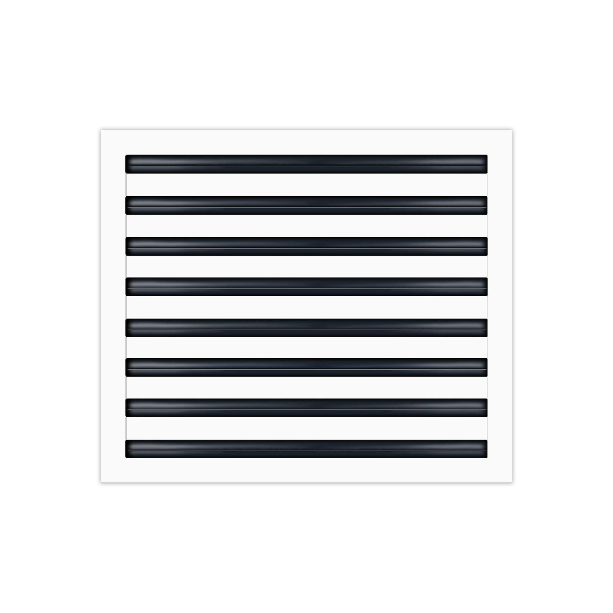 Front of 20x16 Modern Air Vent Cover White - 20x16 Standard Linear Slot Diffuser White - Texas Buildmart