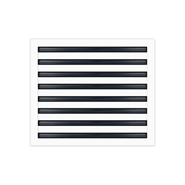 Front of 20x16 Modern Air Vent Cover White - 20x16 Standard Linear Slot Diffuser White - Texas Buildmart