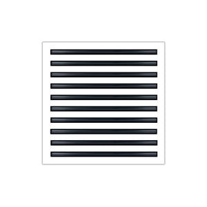 Front of 20x20 Modern Air Vent Cover White - 20x20 Standard Linear Slot Diffuser White - Texas Buildmart