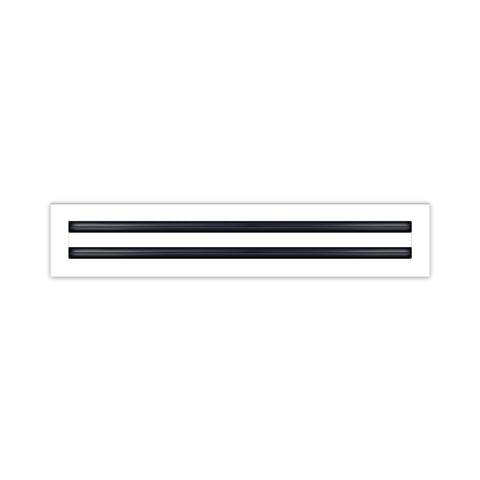BUILDMART - 20x4 White Modern AC Vent Cover - Decorative Air Vent - Standard Linear Slot Diffuser - Register Grille for Ceiling, Walls & Floors - Texas Buildmart