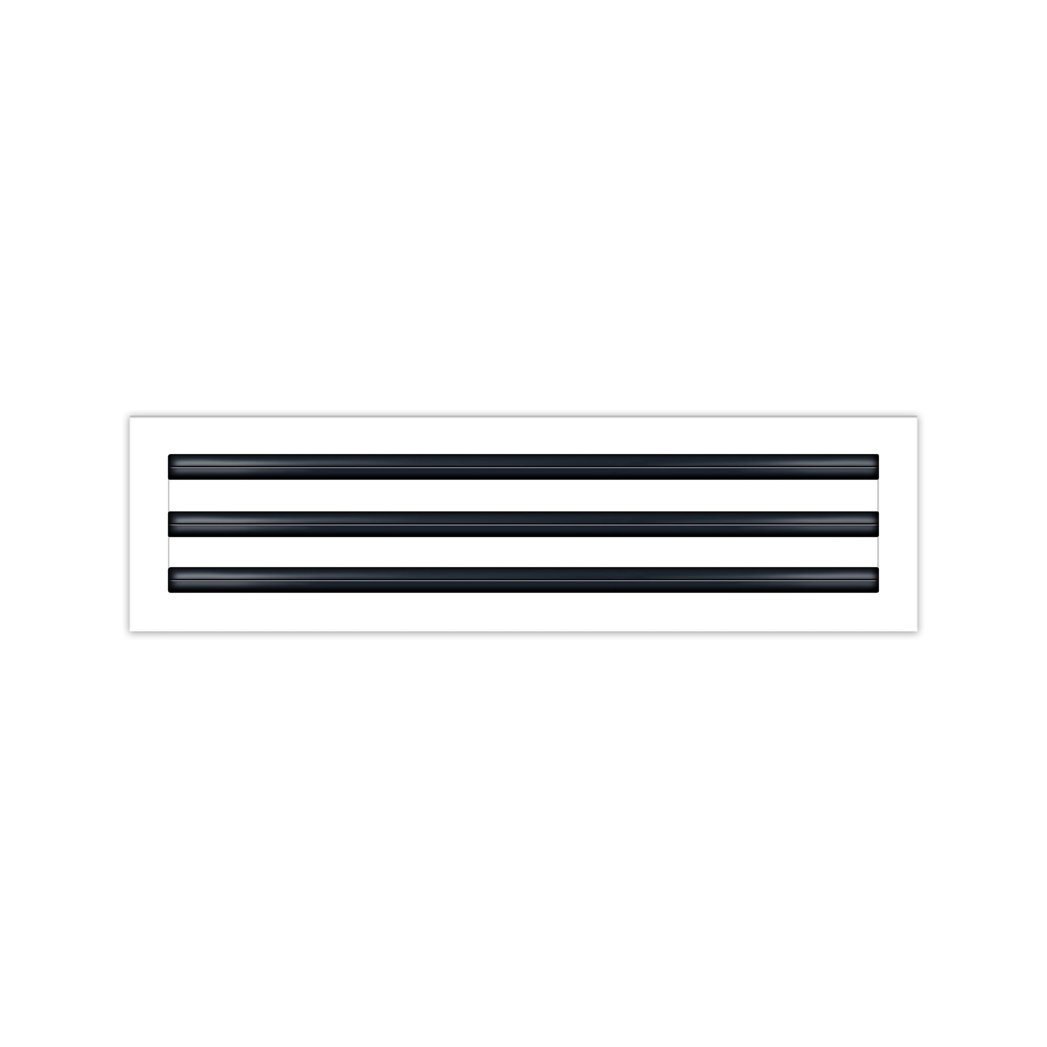 Front of 20x6 Modern Air Vent Cover White - 20x6 Standard Linear Slot Diffuser White - Texas Buildmart