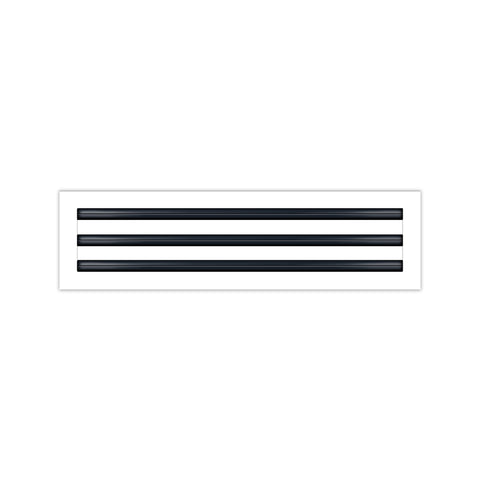 BUILDMART - 20x6 White Modern AC Vent Cover - Decorative Air Vent - Standard Linear Slot Diffuser - Register Grille for Ceiling, Walls & Floors - Texas Buildmart
