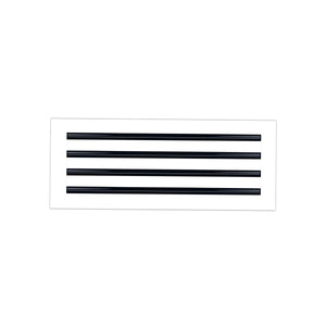 Front of 20x8 Modern Air Vent Cover White - 20x8 Standard Linear Slot Diffuser White - Texas Buildmart