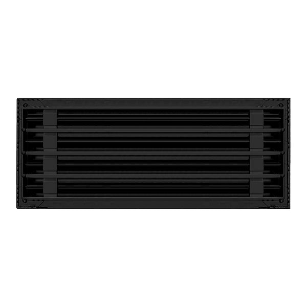 Back of 20x8 Modern Air Vent Cover Black - 20x8 Standard Linear Slot Diffuser Black - Texas Buildmart