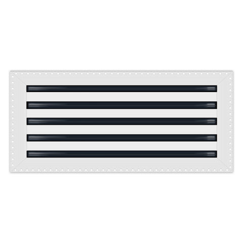 BUILDMART - 22x10 MUD-IN Air Vent Cover - Drywall MUD IN White Air Vent - MUD Linear Slot Diffuser - Register Grille for Ceiling and Walls - Texas Buildmart