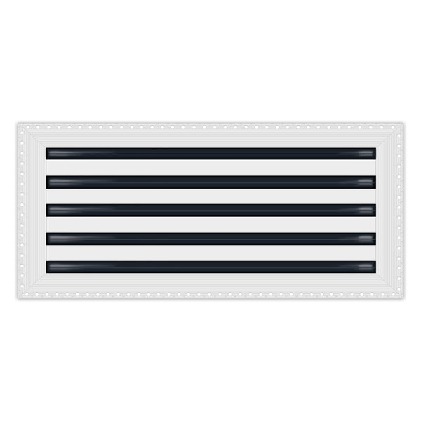 BUILDMART - 22x10 MUD-IN Air Vent Cover - Drywall MUD IN White Air Vent - MUD Linear Slot Diffuser - Register Grille for Ceiling and Walls - Texas Buildmart
