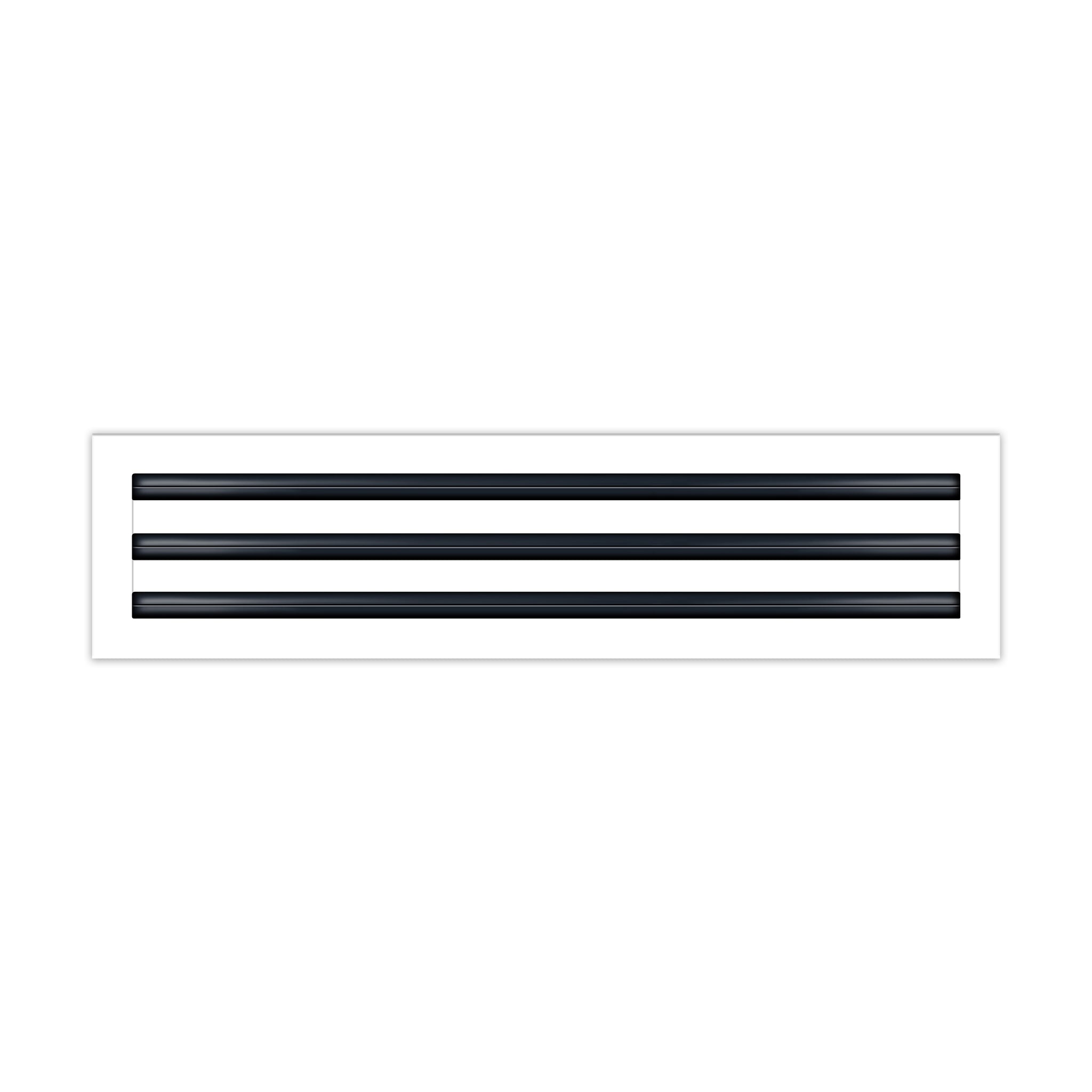 BUILDMART - 22x6 White Modern AC Vent Cover - Decorative Air Vent - Standard Linear Slot Diffuser - Register Grille for Ceiling, Walls & Floors - Texas Buildmart