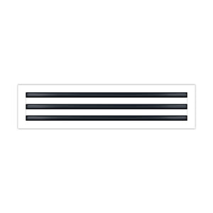 BUILDMART - 22x6 White Modern AC Vent Cover - Decorative Air Vent - Standard Linear Slot Diffuser - Register Grille for Ceiling, Walls & Floors - Texas Buildmart