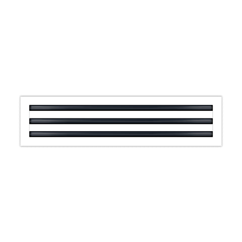 BUILDMART - 22x6 White Modern AC Vent Cover - Decorative Air Vent - Standard Linear Slot Diffuser - Register Grille for Ceiling, Walls & Floors - Texas Buildmart