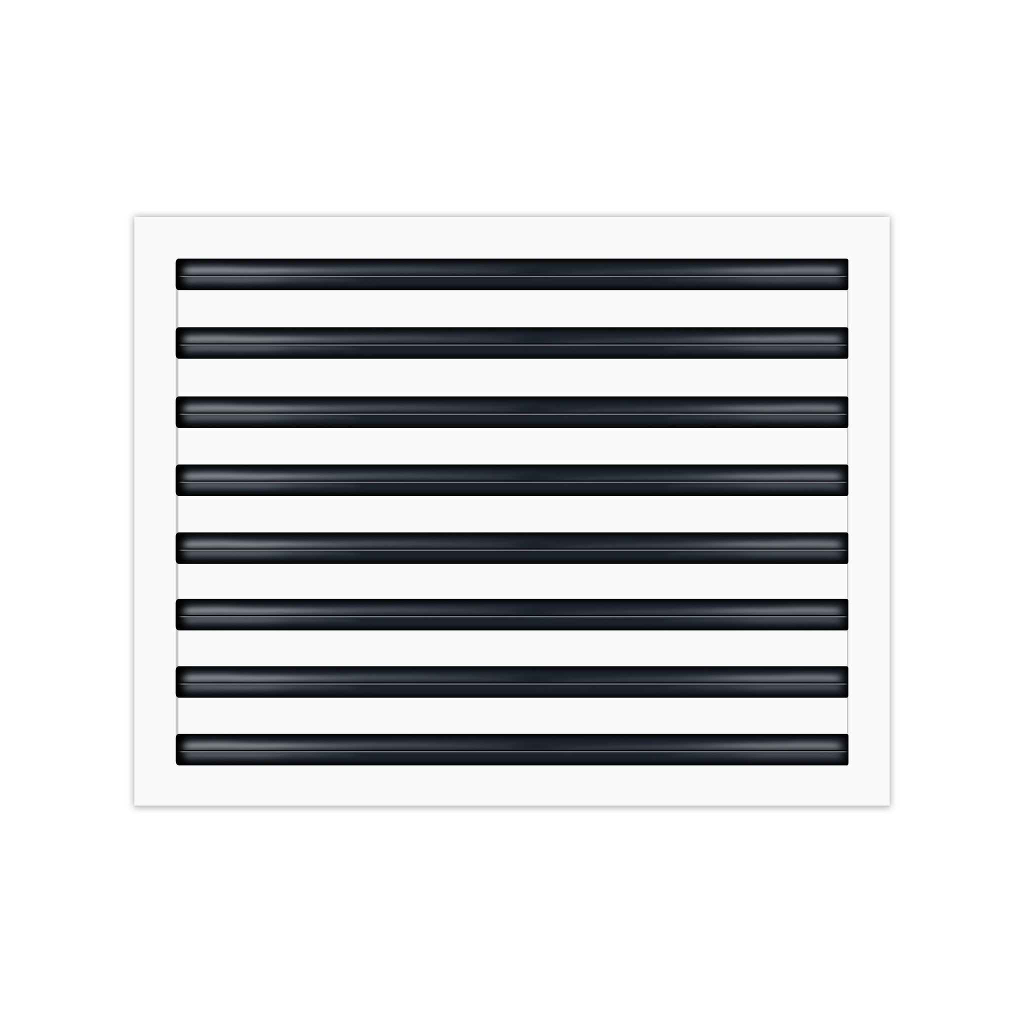 Front of 22x16 Modern Air Vent Cover White - 22x16 Standard Linear Slot Diffuser White - Texas Buildmart