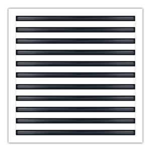 BUILDMART - 22x22 White Modern AC Vent Cover - Decorative Air Vent - Standard Linear Slot Diffuser - Register Grille for Ceiling, Walls & Floors - Texas Buildmart