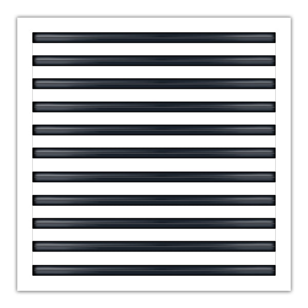 BUILDMART - 22x22 White Modern AC Vent Cover - Decorative Air Vent - Standard Linear Slot Diffuser - Register Grille for Ceiling, Walls & Floors - Texas Buildmart