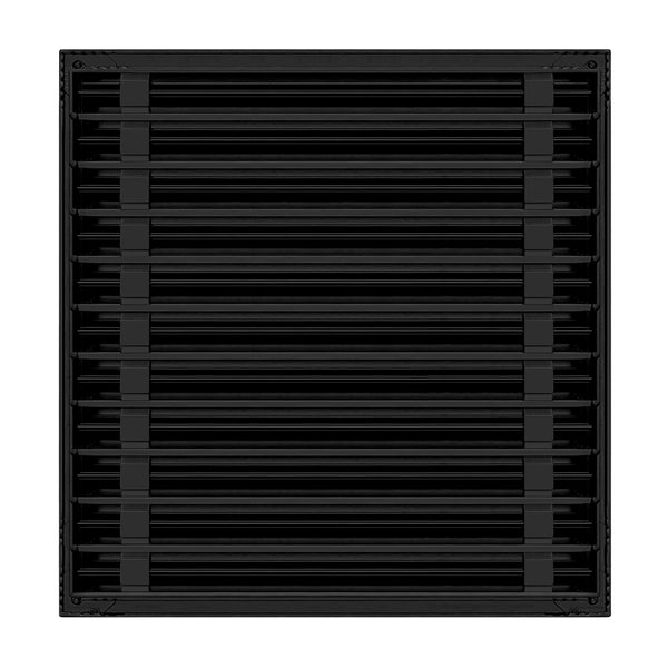 Back of 22x22 Modern Air Vent Cover Black - 22x22 Standard Linear Slot Diffuser Black - Texas Buildmart