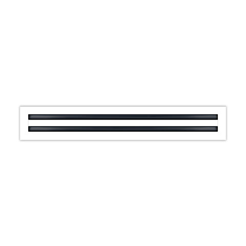 BUILDMART - 22x4 White Modern AC Vent Cover - Decorative Air Vent - Standard Linear Slot Diffuser - Register Grille for Ceiling, Walls & Floors - Texas Buildmart