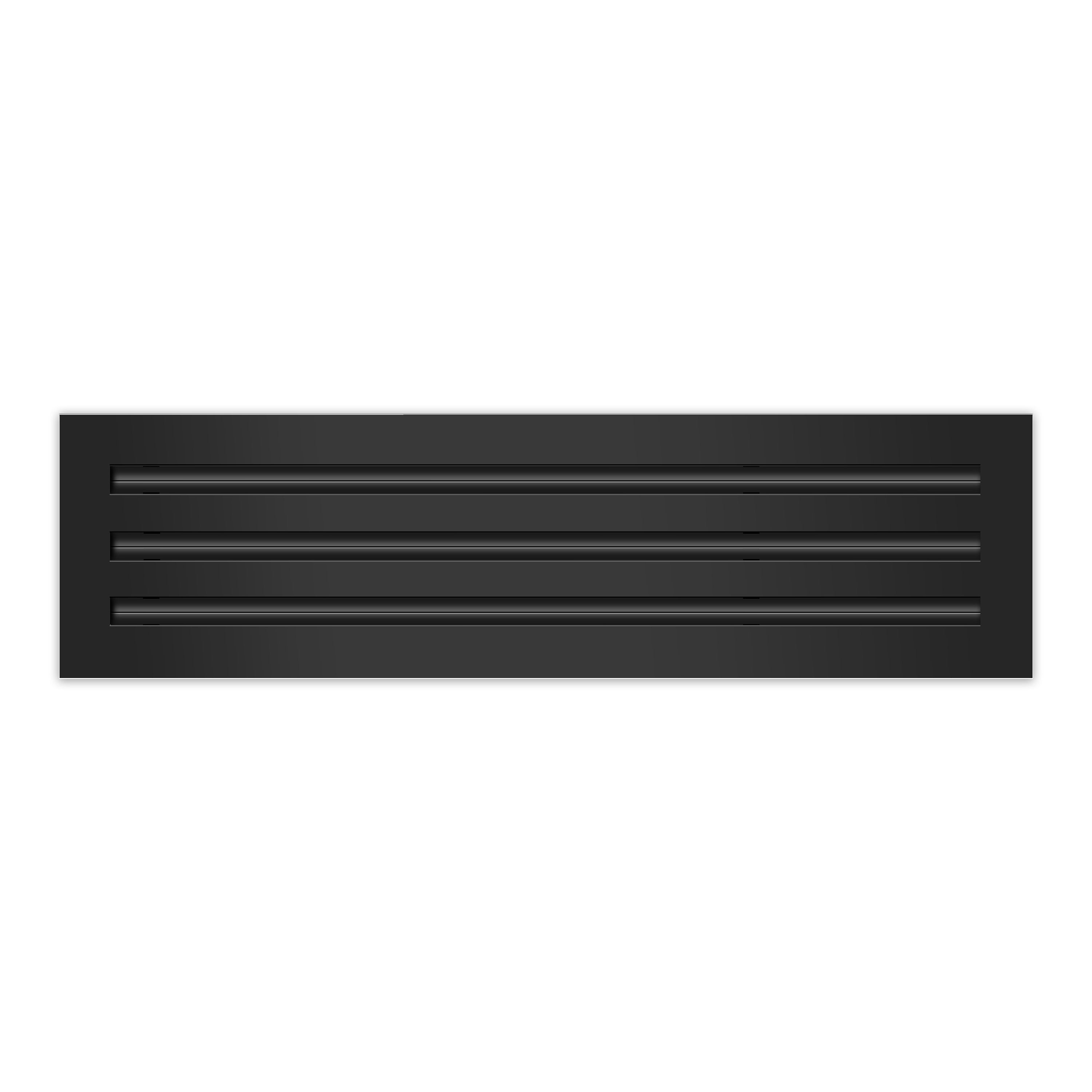 BUILDMART - 22x6 Modern AC Vent Cover - Decorative Black Air Vent - St