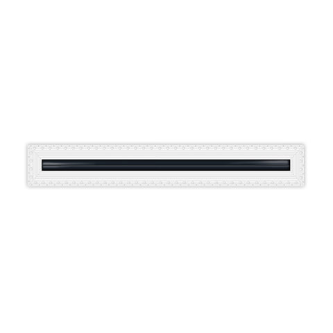 BUILDMART - 24" Linear Slot Diffuser - 1 Slot - MUD-IN Air Vent Cover - Drywall MUD IN White Air Vent - MUD Linear Slot Diffuser - Register Grille for Ceiling and Walls - Texas Buildmart
