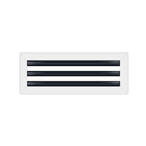 BUILDMART - 24" Linear Slot Diffuser - 3 Slot - MUD-IN Air Vent Cover - Drywall MUD IN White Air Vent - MUD Linear Slot Diffuser - Register Grille for Ceiling and Walls - Texas Buildmart