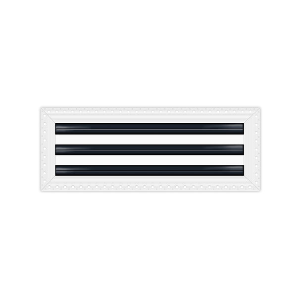 BUILDMART - 24-Inch MUD-IN Linear Slot Diffuser - 3 Slot - Air Vent Cover - Drywall MUD IN White Air Vent - MUD Linear Slot Diffuser - Register Grille for Ceiling and Walls - Texas Buildmart
