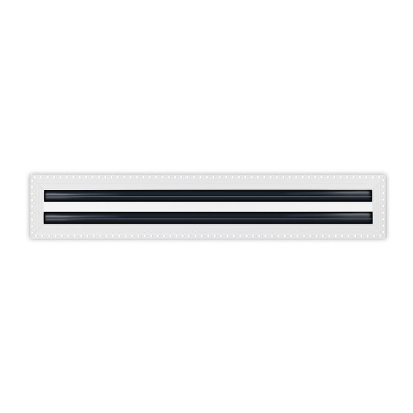 BUILDMART - 24x4 MUD-IN Air Vent Cover - Drywall MUD IN White Air Vent - MUD Linear Slot Diffuser - Register Grille for Ceiling and Walls - Texas Buildmart