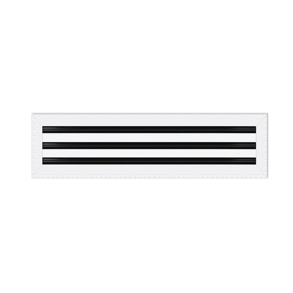 BUILDMART - 24x6 MUD-IN Air Vent Cover - Drywall MUD IN White Air Vent - MUD Linear Slot Diffuser - Register Grille for Ceiling and Walls - Texas Buildmart