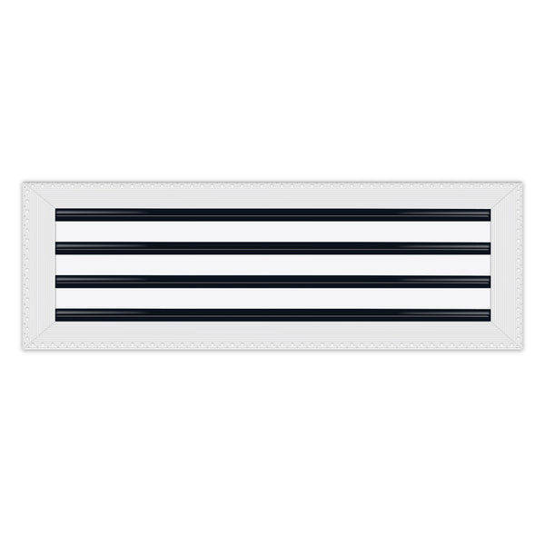 BUILDMART - 24x8 MUD-IN Air Vent Cover - Drywall MUD IN White Air Vent - MUD Linear Slot Diffuser - Register Grille for Ceiling and Walls - Texas Buildmart