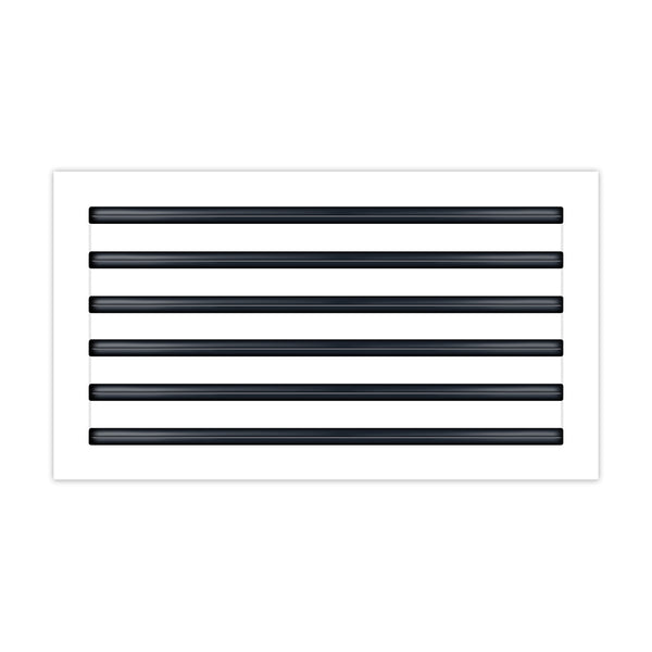 BUILDMART - 24x12 White Modern AC Vent Cover - Decorative Air Vent - Standard Linear Slot Diffuser - Register Grille for Ceiling, Walls & Floors - Texas Buildmart