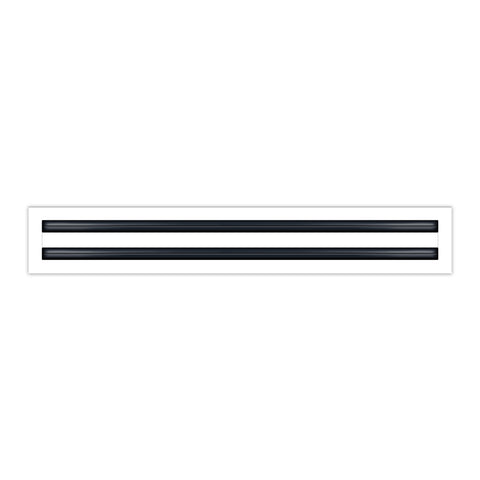 BUILDMART - 24x4 White Modern AC Vent Cover - Decorative Air Vent - Standard Linear Slot Diffuser - Register Grille for Ceiling, Walls & Floors - Texas Buildmart