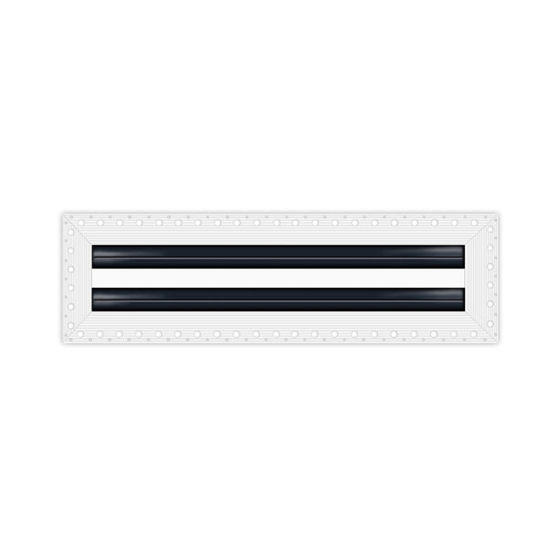 BUILDMART - 24-Inch MUD-IN Linear Slot Diffuser - 2 Slot - Air Vent Cover - Drywall MUD IN White Air Vent - MUD Linear Slot Diffuser - Register Grille for Ceiling and Walls - Texas Buildmart