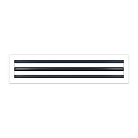 BUILDMART - 24x6 White Modern AC Vent Cover - Decorative Air Vent - Standard Linear Slot Diffuser - Register Grille for Ceiling, Walls & Floors - Texas Buildmart