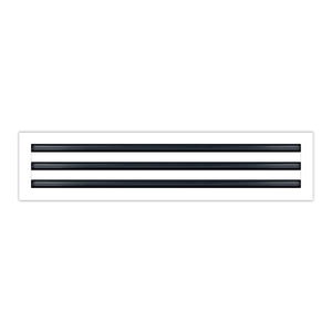 BUILDMART - 25x6 White Modern AC Vent Cover - Decorative Air Vent - Standard Linear Slot Diffuser - Register Grille for Ceiling, Walls & Floors - Texas Buildmart