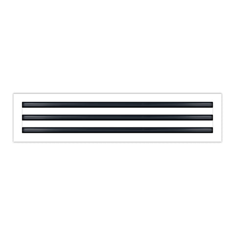 BUILDMART - 25x6 White Modern AC Vent Cover - Decorative Air Vent - Standard Linear Slot Diffuser - Register Grille for Ceiling, Walls & Floors - Texas Buildmart