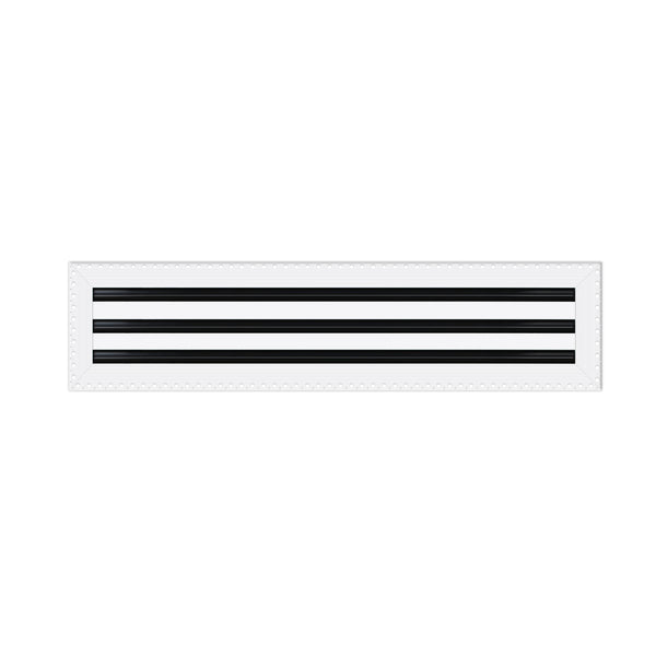 BUILDMART - 25x6 MUD-IN Air Vent Cover - Drywall MUD IN White Air Vent - MUD Linear Slot Diffuser - Register Grille for Ceiling and Walls - Texas Buildmart